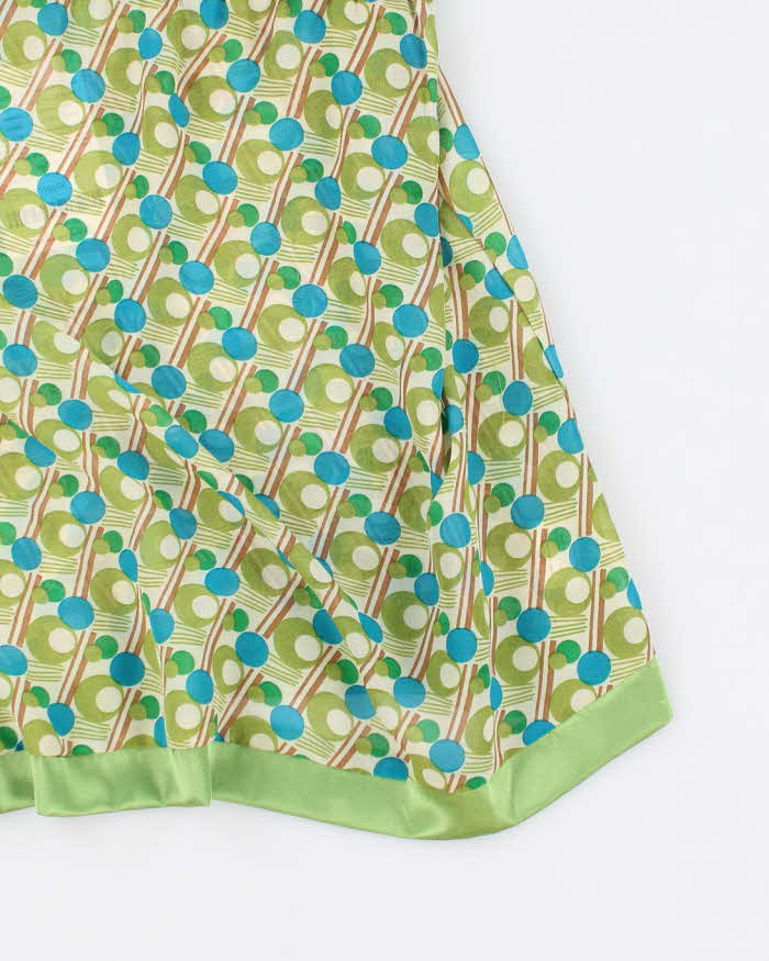 Y2k 00s Le Chateau Green Pattern Cami Top - M