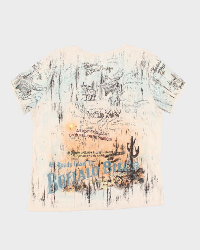 Y2k 00s Cactus Bay Wild West Cowboy T-Shirt - XL