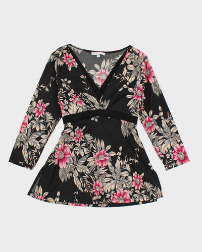 Y2k 00s Moa Moa Floral Top - M