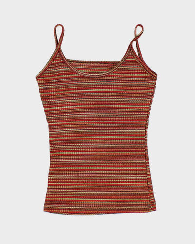 Y2k 00s Stripe Knit Cami Top - S