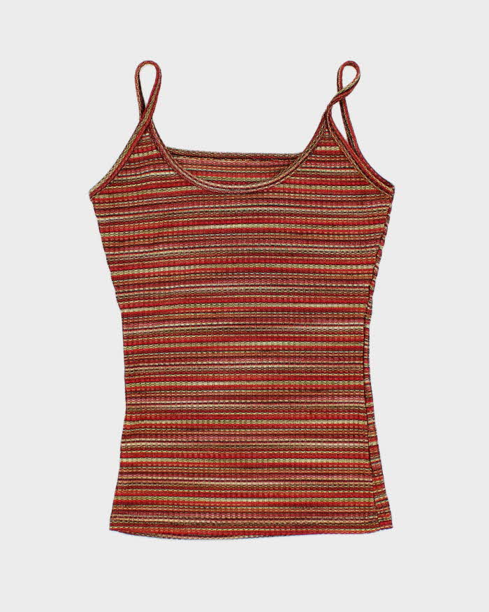Y2k 00s Stripe Knit Cami Top - S