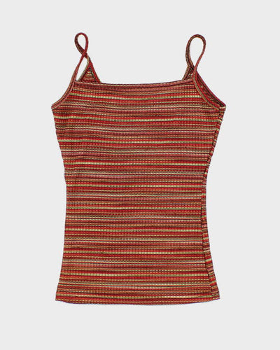 Y2k 00s Stripe Knit Cami Top - S