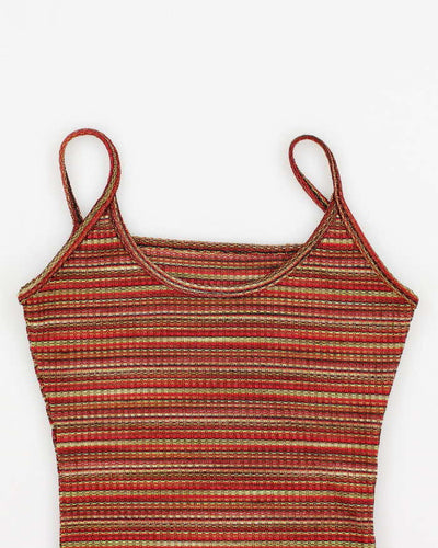 Y2k 00s Stripe Knit Cami Top - S