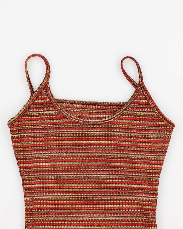 Y2k 00s Stripe Knit Cami Top - S