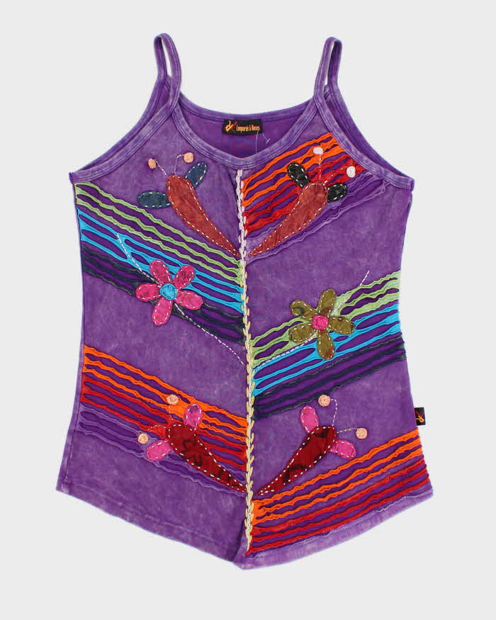 00s Hippie Embroidered Cami Top - XXL
