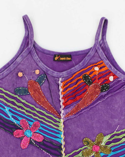 00s Hippie Embroidered Cami Top - XXL