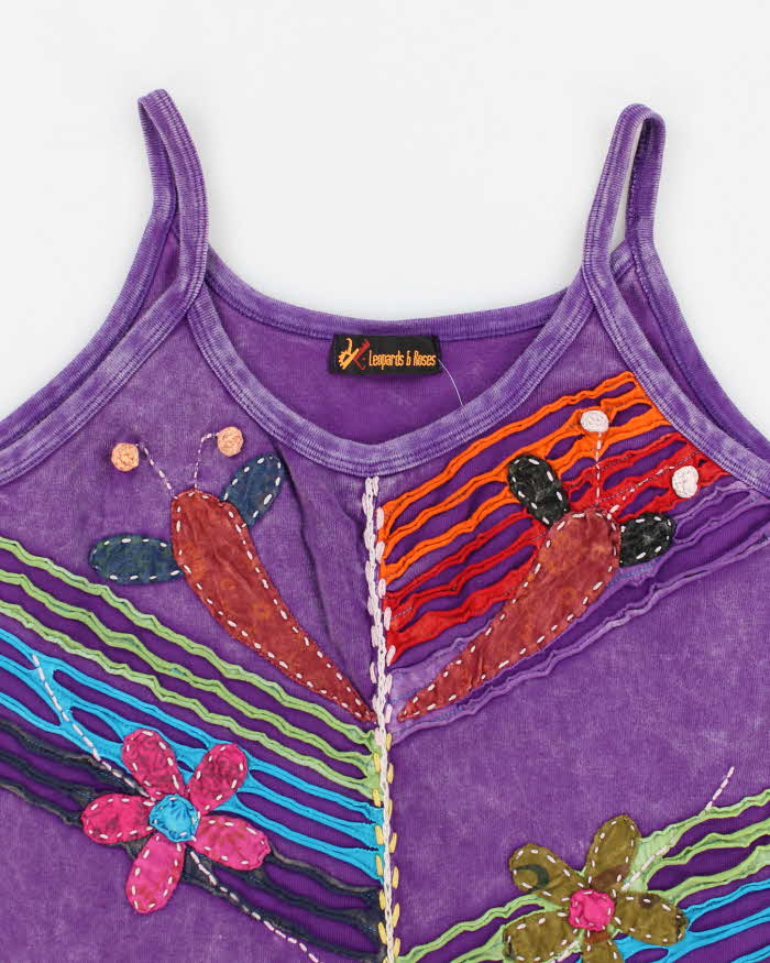 00s Hippie Embroidered Cami Top - XXL