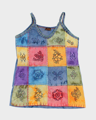 Y2k 00s Patchwork Cami Top - XL