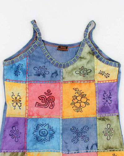 Y2k 00s Patchwork Cami Top - XL