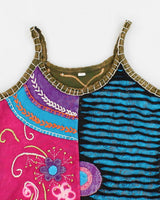 Y2k 00s Embroidered Slashed Cami top - L
