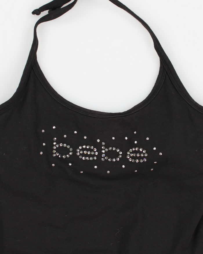 Y2k 00s Bebe Bedazzled Sequin Halter Top - M