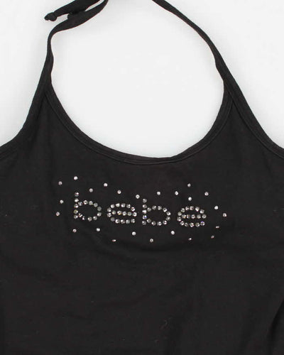Y2k 00s Bebe Bedazzled Sequin Halter Top - M