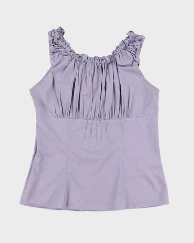 Vintage 90s RW & Co Purple Milkmaid Style Top - M