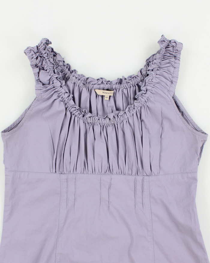 Vintage 90s RW &amp; Co Purple Milkmaid Style Top - M