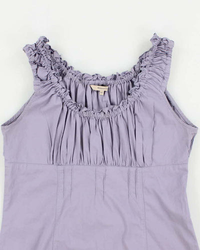 Vintage 90s RW & Co Purple Milkmaid Style Top - M