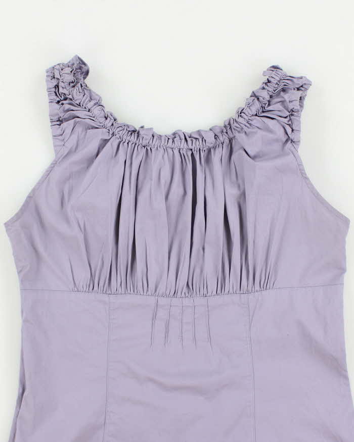Vintage 90s RW &amp; Co Purple Milkmaid Style Top - M