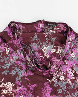 Y2k 00s Le Chateau Floral Purple Halter Top - S