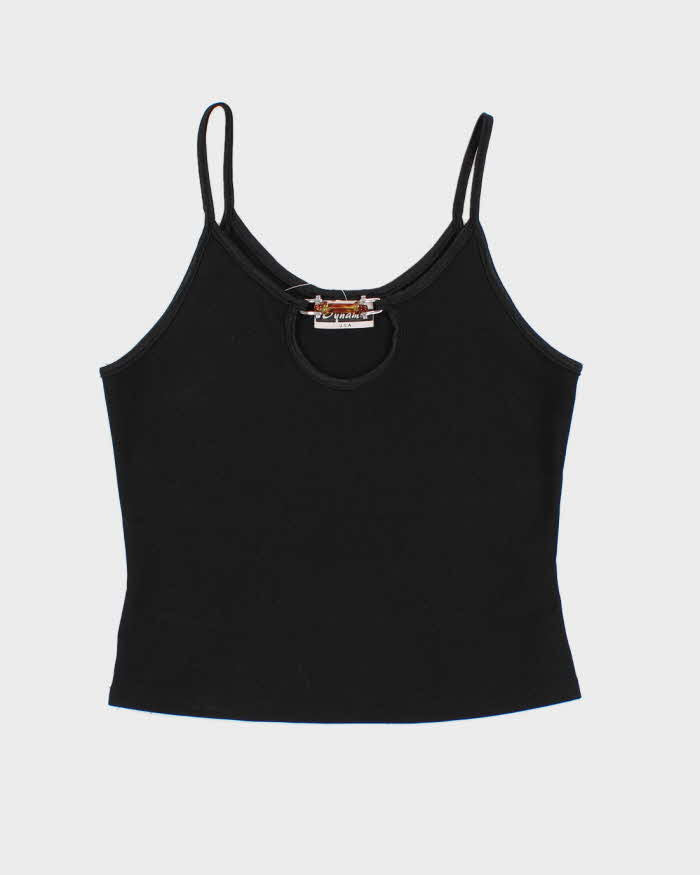 90s Dynamic Black Keyhole Cami Top - M