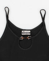 90s Dynamic Black Keyhole Cami Top - M