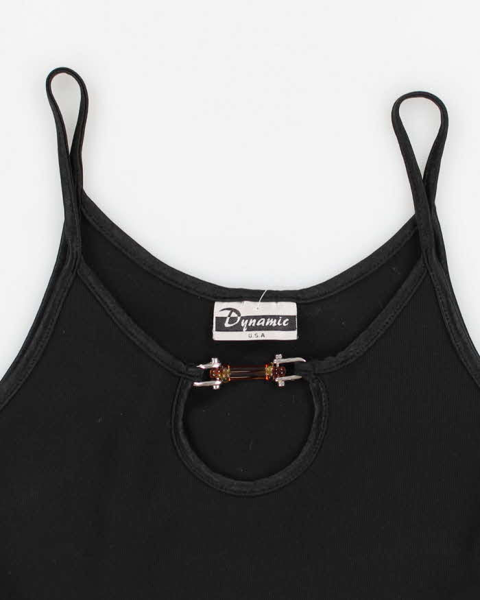 90s Dynamic Black Keyhole Cami Top - M