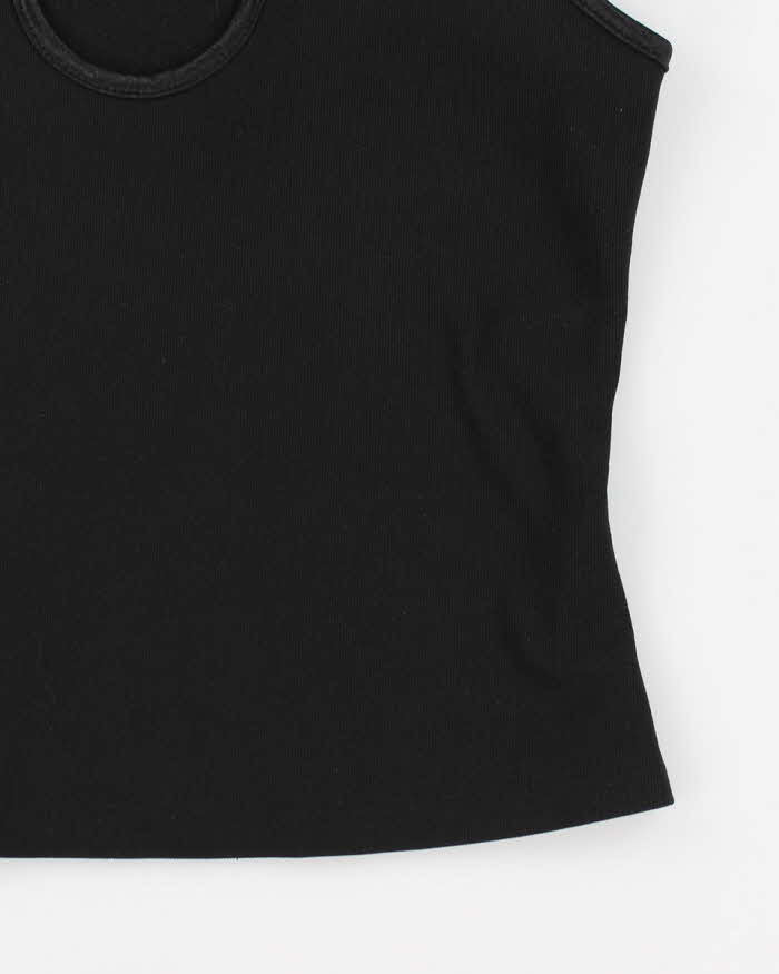 90s Dynamic Black Keyhole Cami Top - M