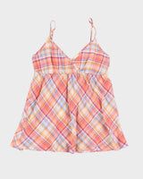 Y2k 00s Pimkie Check Top - S