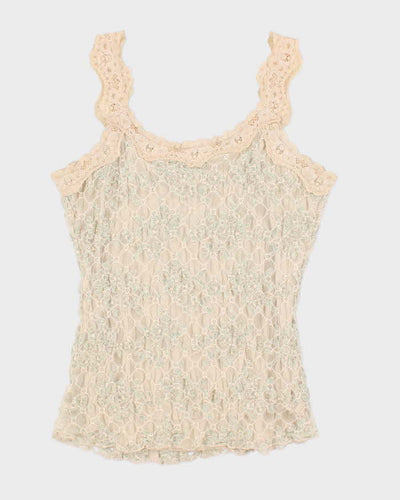 90s Suzy Lace Cami Top - M
