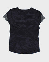 DKNY Silk Button-Up Shirt - S