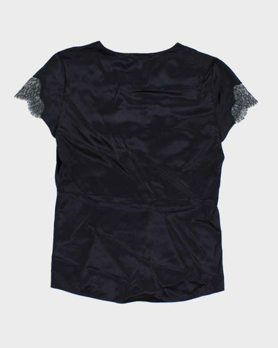 DKNY Silk Button-Up Shirt - S