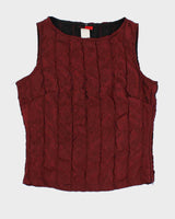 90s XCESS Red Shiny Top - S