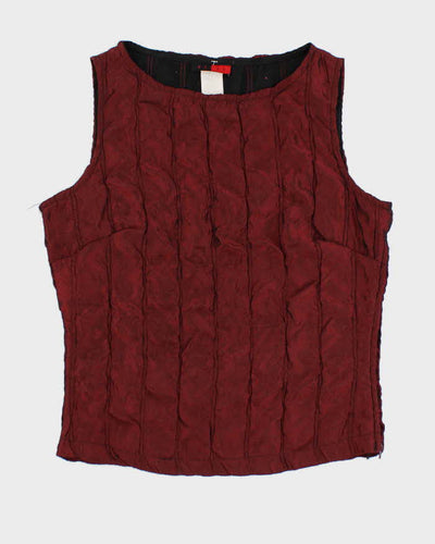 90s XCESS Red Shiny Top - S