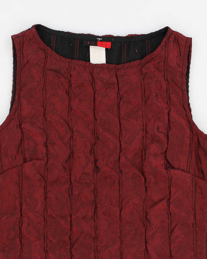 90s XCESS Red Shiny Top - S