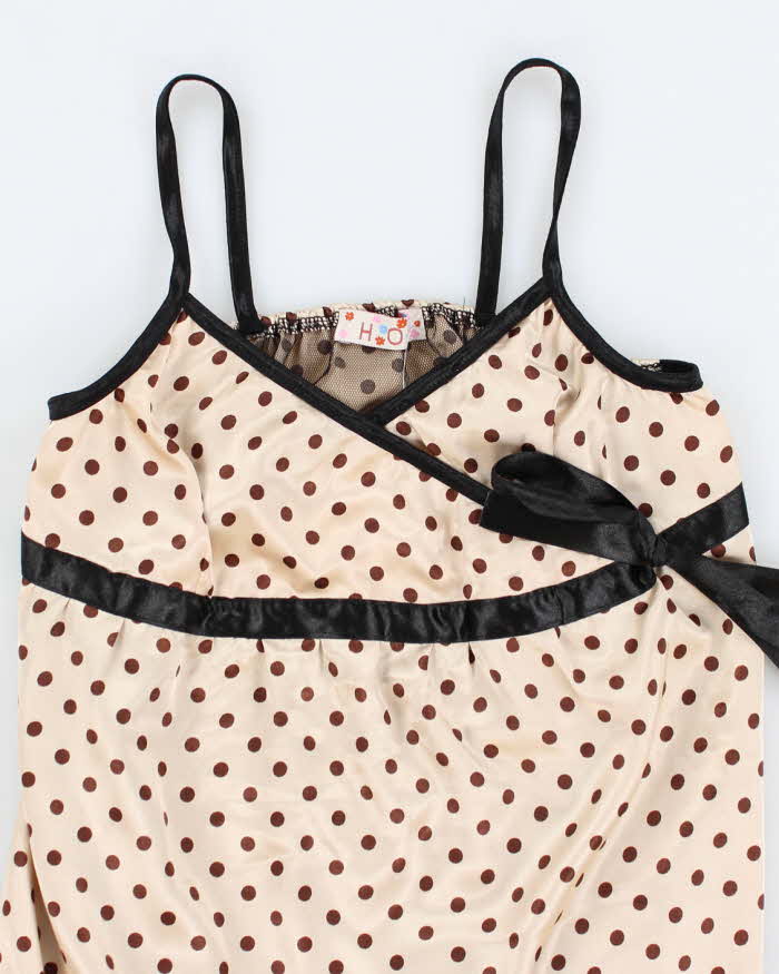Y2k 00s Polka Dot Cami Top - S