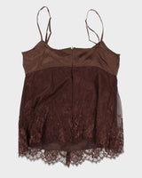Y2k 00s Le Chateau Brown Cami Top - S
