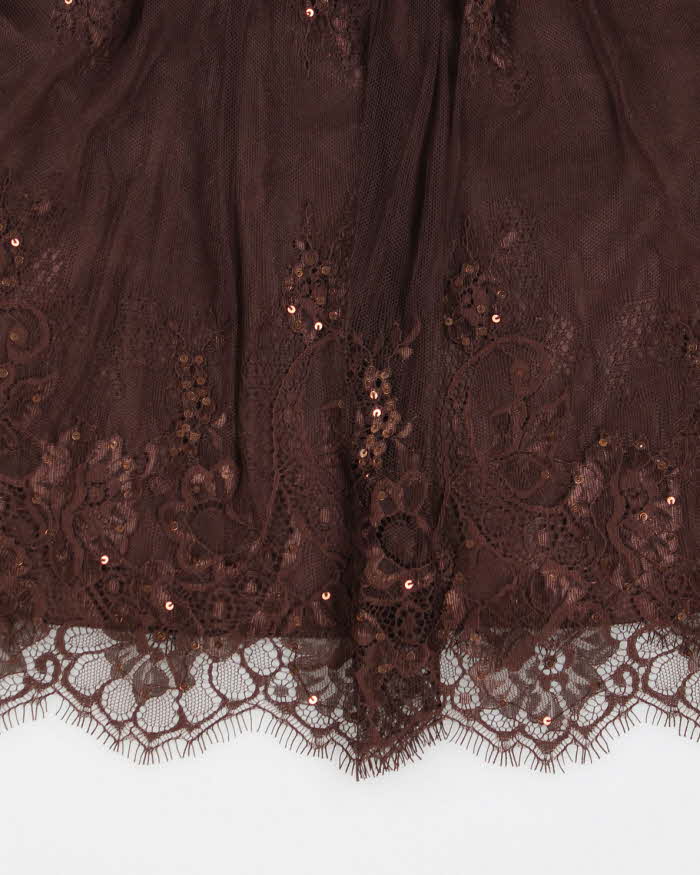 Y2k 00s Le Chateau Brown Cami Top - S