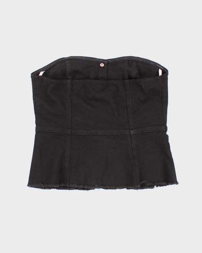 Deadstock Guess Black Denim Strapless Top - M