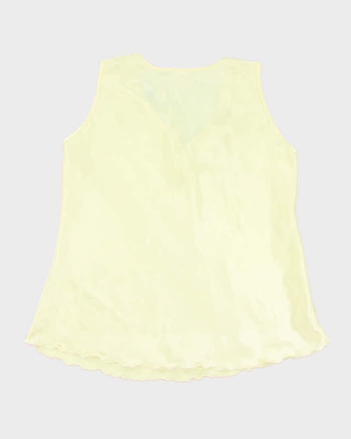 90s Lettuce Hem Floral Top - XL