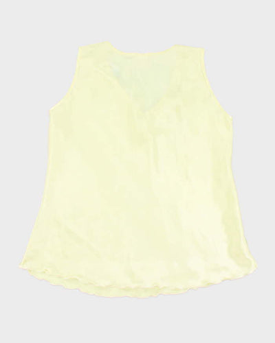 90s Lettuce Hem Floral Top - XL