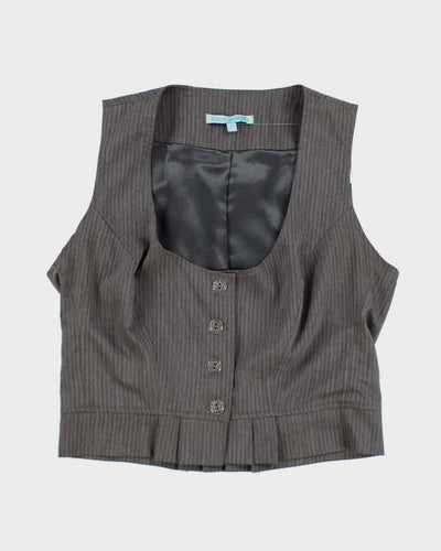 Vintage y2k 00s Sweet Soul Grey Waistcoat Top - L