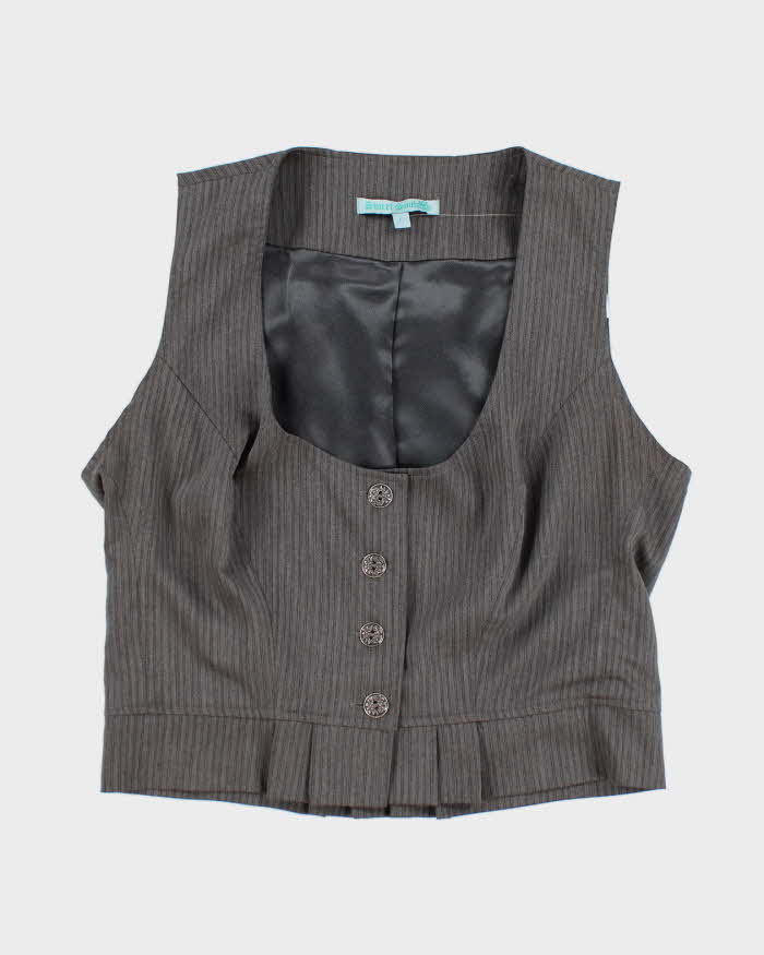 Vintage y2k 00s Sweet Soul Grey Waistcoat Top - L
