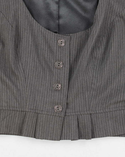 Vintage y2k 00s Sweet Soul Grey Waistcoat Top - L