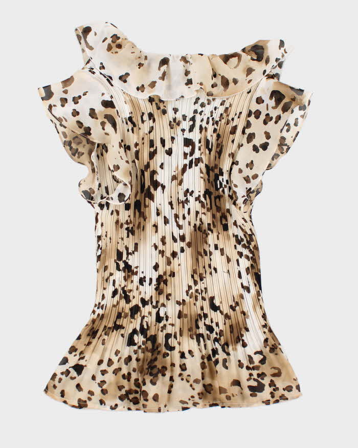 Y2k 00s Allison Taylor Leopard Print Shirt - XL