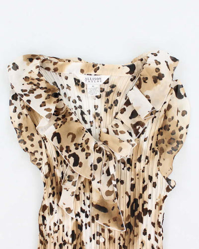 Y2k 00s Allison Taylor Leopard Print Shirt - XL