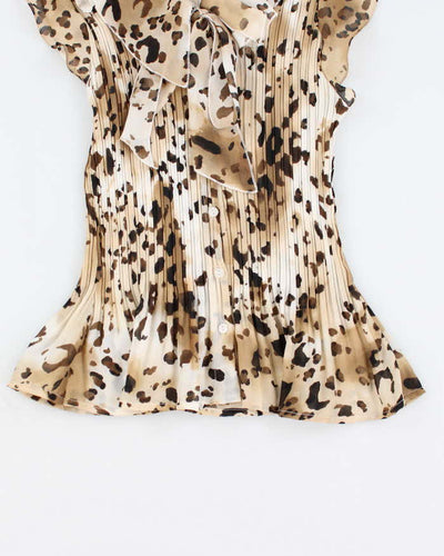 Y2k 00s Allison Taylor Leopard Print Shirt - XL