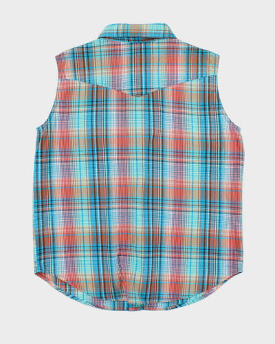 Vintage Ely Country Charmers Check Sleeveless Shirt - L