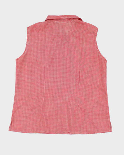 Vintage Ralph Lauren Red Gingham Sleeveless Shirt - XXXL