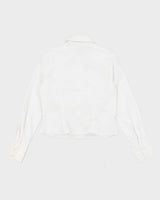 Vintage 90s Ruffle Frill Shirt - S