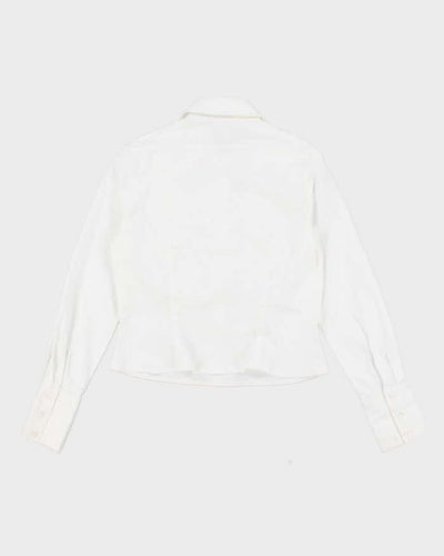 Vintage 90s Ruffle Frill Shirt - S