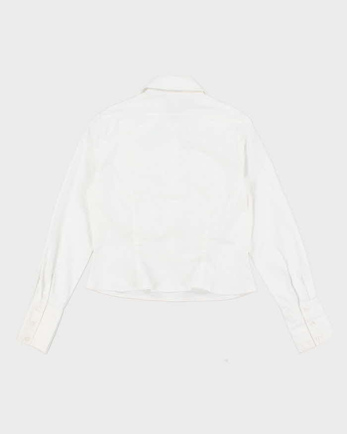 Vintage 90s Ruffle Frill Shirt - S