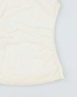 Vintage Y2k 00s Le Chateau White Off The Shoulder Top - XS